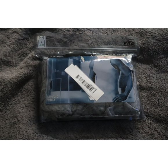 Mens A-Shirts 3 Pack Undershirt, Large, Heather Grey - Picture 2 of 2